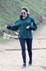 ASHLEY TISDALE Hiking at Runyon Canyon in Los Angeles 12/15/2016