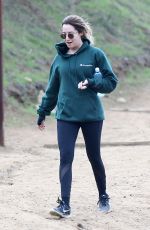 ASHLEY TISDALE Hiking at Runyon Canyon in Los Angeles 12/15/2016