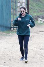 ASHLEY TISDALE Hiking at Runyon Canyon in Los Angeles 12/15/2016