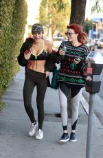 BELLA and DANI THORNE Leaves a Gym in Los Angeles 12/08/2016