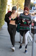 BELLA and DANI THORNE Leaves a Gym in Los Angeles 12/08/2016