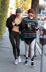 BELLA and DANI THORNE Leaves a Gym in Los Angeles 12/08/2016