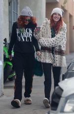BELLA and DANI THORNE Out for Breakfast in Los Angeles 12/24/2016