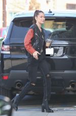 BELLA HADID Arrives at Chrome Hearts Offices in Los Angeles 12/14/2016