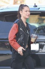 BELLA HADID Arrives at Chrome Hearts Offices in Los Angeles 12/14/2016