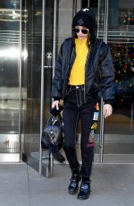 BELLA HADID Leaves Her Apartment in New York 12/16/2016