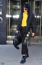BELLA HADID Leaves Her Apartment in New York 12/16/2016