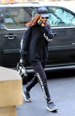 BELLA HADID Out in New York 12/18/2016