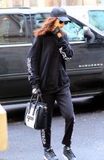 BELLA HADID Out in New York 12/18/2016