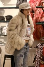 BELLA HADID Out Shopping in Aspen 12/27/2016