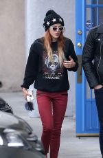 BELLA THORNE Out and About in Los Angeles 12/10/2016