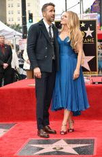 BLAKE LIVELY at Ryan Reynolds Honored with Star on the Hollywood Walk of Fame Ceremony 12/15/2016