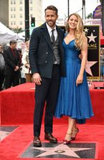 BLAKE LIVELY at Ryan Reynolds Honored with Star on the Hollywood Walk of Fame Ceremony 12/15/2016
