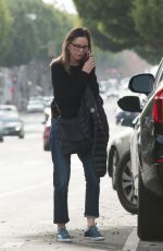 CALISTA FLOCKHART Out and About in Los Angeles 12/12/2016