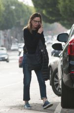 CALISTA FLOCKHART Out and About in Los Angeles 12/12/2016