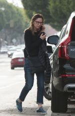 CALISTA FLOCKHART Out and About in Los Angeles 12/12/2016