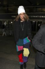 CARA DELEVINGNE at LAX Airport in Los Angeles 12/12/2016