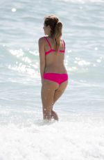 CATHY HUMMELS in Bikini on the Beach in Miami 12/28/2016