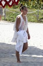 CHLOE GREEN with Friends at a Beach in Miami 12/29/2016