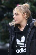 CHLOE MORETZ on the Set of 