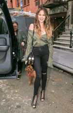 CHRISSY TEIGEN Out and About in New York 12/02/2016