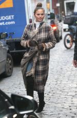 CHRISSY TEIGEN Out in New York 12/15/2016