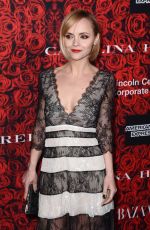 CHRISTINA RICCI at An Evening Honoring Carolina Herrera at Alice Tully Hall in New York 12/06/2016