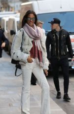 CINDY BRUNA Out and About in Paris 11/29/2016