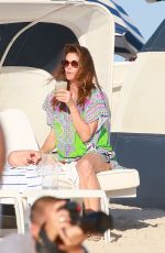 CINDY CRAWFORD at a Beach in Miami 12/25/2016