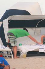 CINDY CRAWFORD at a Beach in Miami 12/25/2016