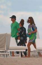 CINDY CRAWFORD at a Beach in Miami 12/25/2016