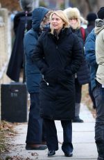 CLAIRE DANES on the Set of 