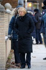 CLAIRE DANES on the Set of 