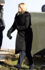 CLAIRE DANES on the Set of 