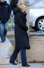 CLAIRE DANES on the Set of 