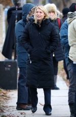CLAIRE DANES on the Set of 