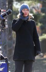 CLAIRE DANES on the Set of 