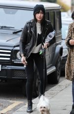 DAISY LOWE Walks Her Dog at Regents Park in London 12/15/2016