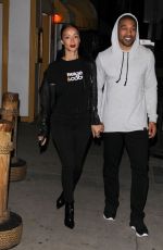 DRAYA MICHELE Leaves Dinner with Her Boyfriend in Santa Monica 12/20/2016