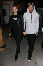 DRAYA MICHELE Leaves Dinner with Her Boyfriend in Santa Monica 12/20/2016