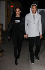 DRAYA MICHELE Leaves Dinner with Her Boyfriend in Santa Monica 12/20/2016