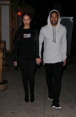 DRAYA MICHELE Leaves Dinner with Her Boyfriend in Santa Monica 12/20/2016