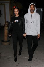 DRAYA MICHELE Leaves Dinner with Her Boyfriend in Santa Monica 12/20/2016