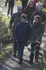 ELIZABETH HURLEY Out in Malvern Hills in Worcestershire 12/26/2016