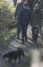 ELIZABETH HURLEY Out in Malvern Hills in Worcestershire 12/26/2016