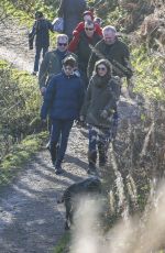 ELIZABETH HURLEY Out in Malvern Hills in Worcestershire 12/26/2016