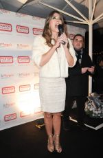 ELIZABETH HURLEY Switching on Christmas lLights at Shepherd Market in London 12/08/2016