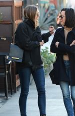 ELIZABETH OLSEN and AUBREY PLAZA Out for Lunch at Zinque in Los Angeles 11/30/2016