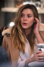 ELIZABETH OLSEN at Alfreds Coffee in West Hollywood 12/15/2016