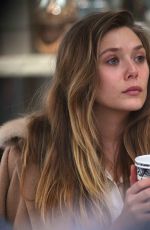 ELIZABETH OLSEN at Alfreds Coffee in West Hollywood 12/15/2016